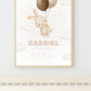 Affiche naissance personnalisée Didi et Nounours